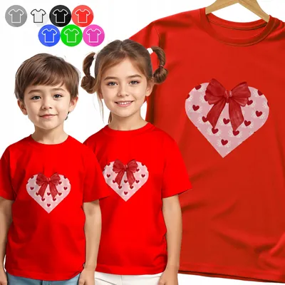 Produktbild von Kinder T-Shirt - Herz CZERWOWE Z WIELKĄ KOKARDĄ - M
