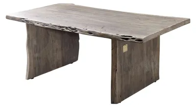 Produktbild von MASSIVMOEBEL24.DE Couchtisch Akazie 120x60x45 Akazie grau lackiert  PURE ACACIA #427