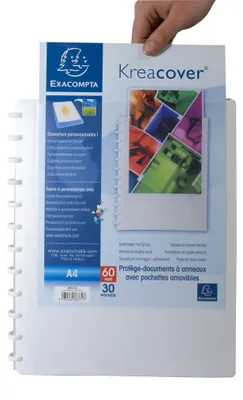 Immagine prodotto di Exacompta 86471E Cartella PP 800µ 40 tasche 24x32cm DIN A4 Bianco Sistema Kreaman