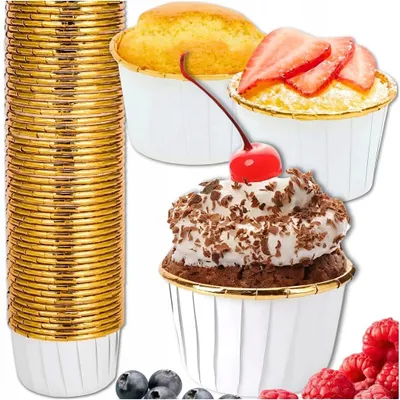 Produktbild von Karwil Goldene Muffinförmchen 50x40 für Cupcakes 50 Stück