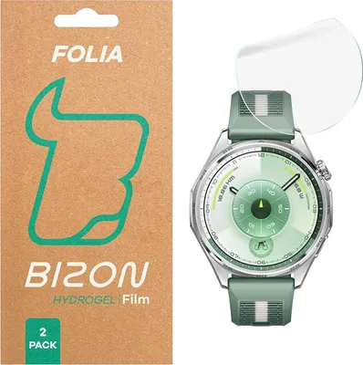 Produktbild von Hydrogel Folie für den Bildschirm für Huawei Watch GT6 46 mm, Bizon Glass Watch Hydrogel Duo, 2 Stück