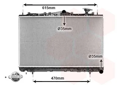Produktbild von VAN WEZEL 82002056 Kühler Wasserkühler Motorkühler