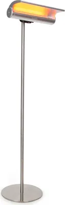 Produktbild von blumfeldt Heat Guard Reflex Standheizstrahler - Stand Heizstrahler mit 1800 W Heizleistung, Infrarotstrahler mit Timer inkl. Abschaltfunktion, IP55 Schutzklasse, Fernbedienung, Edelstahl, Silber