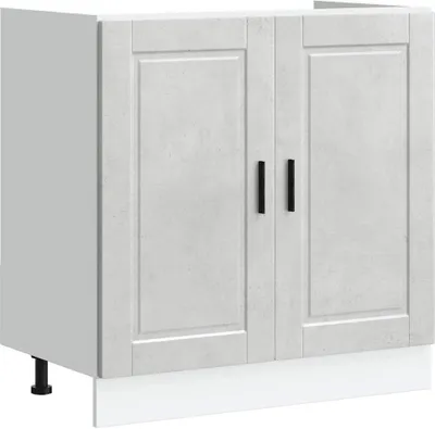 Produktbild von Spülenunterschrank Porto Betongrau 80x46x81,5 cm Holzwerkstoff