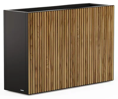 Obrázek produktu pro Herstera Deco Divider Wood, Ozdobný truhlík, Volně stojící, Kov, Černá, Obdélník, Vnitřní/venkovní