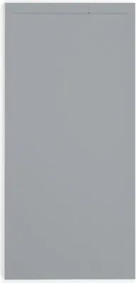 A plain, light gray surface with a subtle texture, possibly representing a shower tray.