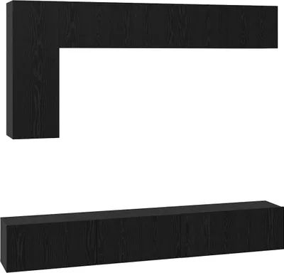 Produktbild von vidaXL TV-Schrankset 6 pcs Schwarz Eichen-Optik Holzwerkstoff