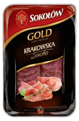 Obrázok produktu pre Kiełbasa krakowska sucha Gold Sokołów 100 g