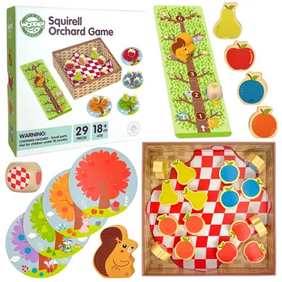 Produktbild von Woopie Green Squirrel – Das Familienbrettspiel „Im Obstgarten“
