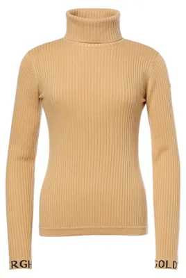 Produktbild von GOLDBERGH Mira Rippstrick Pullover mit Umschlagkragen beige M