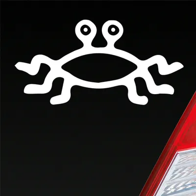 Produktbild von Auto Aufkleber Krabbe Krebs Sternzeichen Crab Tier Meer See 19x10 cm Weiss Glanz Sticker Heckscheibenaufkleber