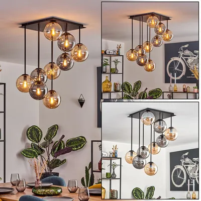 Produktbild von Fossobiubo Deckenlampe aus Metall/Glas in Schwarz