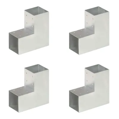 Image de VIDAXL Pall-Anschlüsse 4 ST L-Form 91x91 mm zingué Metall