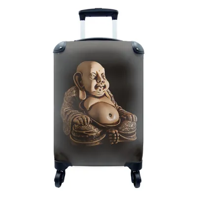 Obrázek produktu pro Kufr Příruční zavazadlo na kolečkách Malý cestovní kufr na 4 kolečkách Buddhismus - Monnink - Spiritualita - Velikost kabiny < 55x40x23 cm a 55x40x20