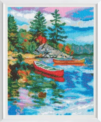 Produktbild von RTO Kreuzstich Set "Himmelsreflexion", Zählmuster, 20,5x25cm