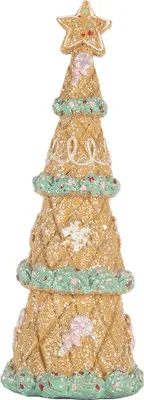Immagine prodotto di Clayre & Eef Decorazione Albero di Natale Ø 9x25 cm Plastica Marrone
