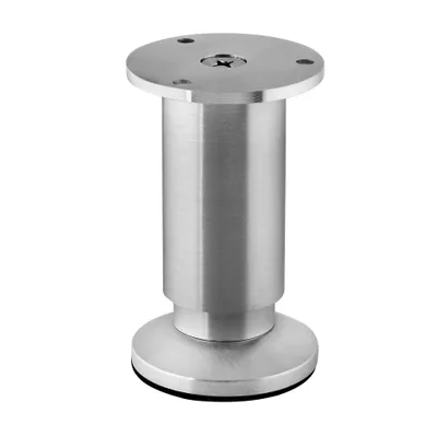 Obrázek produktu pro Walteco Nábytková noha průměr 38mm, výškově nastavitelná 100-115mm, 250kg,  broušený hliník