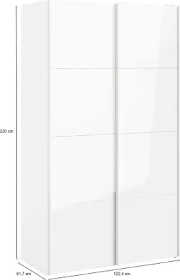 Produktbild von 2-türiger Kleiderschrank - Weißes Schlafzimmer 61,7x220h cm