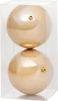 Image de Boules MagicHome Noël, 2 pcs, dorées, pour sapin de Noël, 12 cm