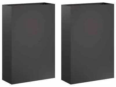 Zdjęcie produktu dla vidaXL Donice ogrodowe, 2 sztuki, czarne, 50 x 20 x 75 cm