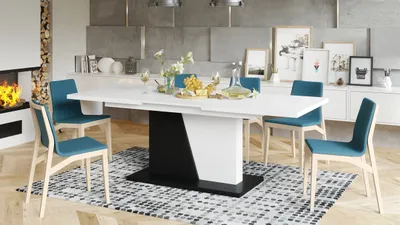 Produktbild von Design Esstisch Tisch Noble Noir ausziehbar 160 bis 218 cm
