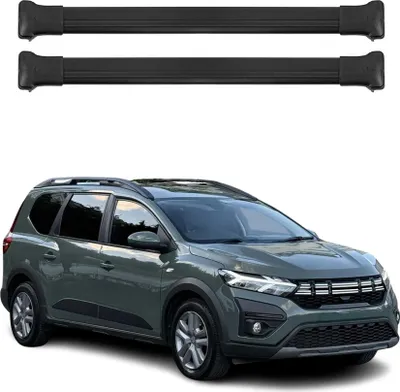 Produktbild von Dachträger Grundtäger für Dacia Jogger 2022-2026 75kg Aluminium Schwarz 2 tlg