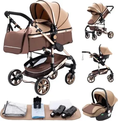 Immagine prodotto di Passeggino, design 3 in 1, leggero e pieghevole, 739 kaki