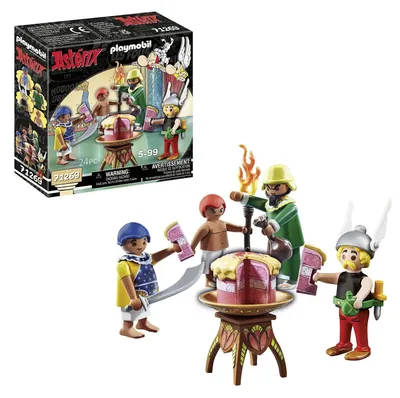 Produktbild von Asterix 71269 Pyradonis vergiftete Torte Asterix Kleopatra s Vorkoster sowie Pyradonis und dessen Helfer Schraubzieris Spielzeug für Kinder ab 5 Jahren