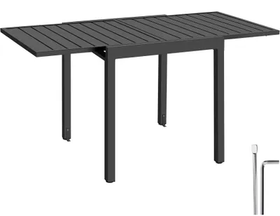 Produktbild von tectake® Aluminium-Gartentisch Campos für 4–6 Personen, ausziehbar 70–140 x 70 x 75 cm