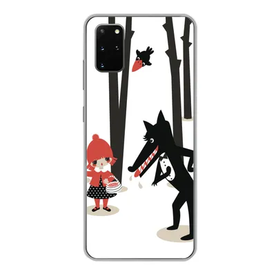 Produktbild von MuchoWow® Handyhülle Schutzhülle Hülle für Samsung Galaxy S20 Plus Rotkäppchen - Wolf - Wald Silikon Softcase Handy Hülle - Hartschale