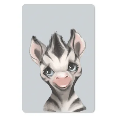 Produktbild von MuchoWow® Mauspad Mousepad Zebra - Kind - Grau 18x27 cm - Mousepads - Maus Mat - Pad - Mausunterlage