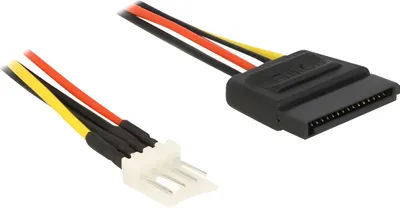 Produktbild von Delock - Stromkabel - 4-Pin-Mini-Stromversorgungsstecker (M) zu SATA-Stromstecker (M) - 24 cm