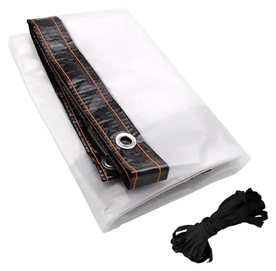 Immagine prodotto di Omgoods - Telo trasparente 2 x 4 metri - Telo impermeabile con occhielli