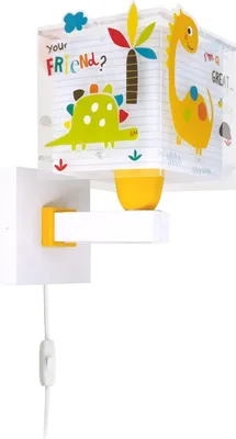 Produktbild von Kinderzimmer Wandleuchte Dinos, 25 cm, mit Nachleuchteffekt im Dunkeln