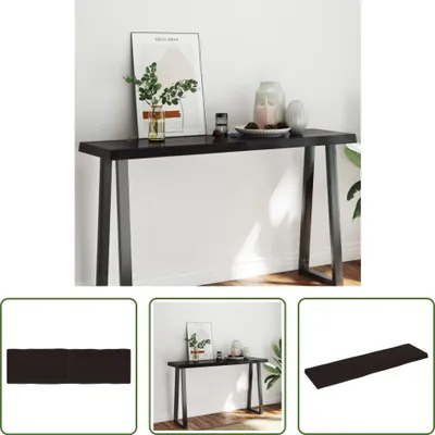 Produktbild von The Living Store Tischplatte 140x40x(2-6) cm Massivholz Behandelt Baumkante