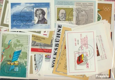 Produktbild von Briefmarken DDR 50 verschiedene Blöcke und Kleinbögen