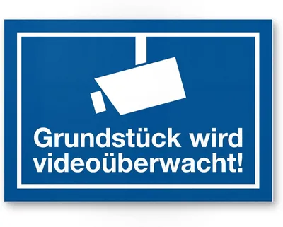 Imagen del producto de Letrero de advertencia de videovigilancia, de plástico, 30 x 20 cm, para seguridad