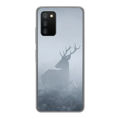 Produktbild von MuchoWow® Handyhülle Schutzhülle Hülle für Samsung Galaxy A03s Hirsche - Nebel - Wald Silikon Softcase Handy Hülle - Schutz