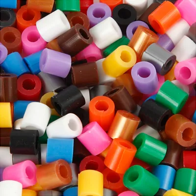 Produktbild von Nabbi® Bügelperlen Ø 5mm, 6.000 Stk., Standard Mix / Gold / Silber