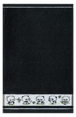 Produktbild von Handtuch - 100% Baumwolle - 400 g/m2 - 30x50 cm - Extra Saugfähig - Schwarz - hohe Grammatur -