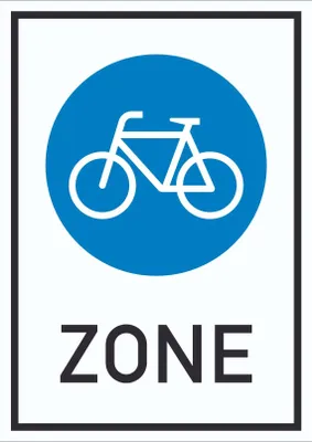 Produktbild von Schild Fahrradzone A4 (210x297mm)
