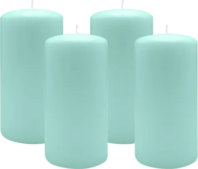 Produktbild von 2er Set Adventskranzkerzen Türkis Ø 100 x 300 mm