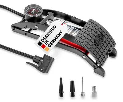 Obrázek produktu pro HEYNER® nožní vzduchová pumpa 10bar PedalPower PRO ideální pro jízdní kolo, auto, motocykl