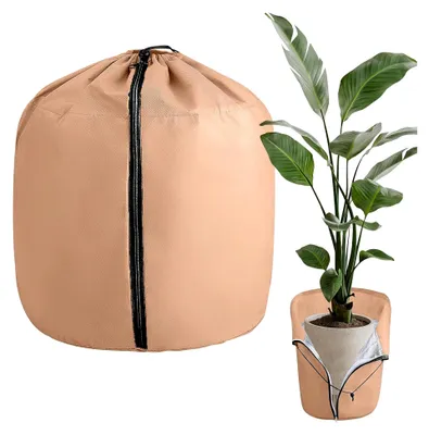 Produktbild von Frostschutzhaube für Pflanzen | Mit Zugband und Reißverschluss für Gartenpflanzen, Kübelpflanzen, Beerensträucher, Tomaten und Erdbeeren