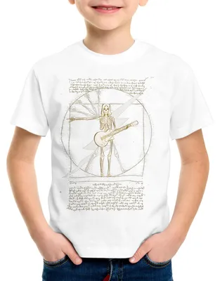 Produktbild von style3 Vinci Rock Kinder T-Shirt musik festival vitruvianischer mensch