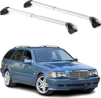 Produktbild von Dachträger für Mercedes C Klasse S202 Kombi 1993-2000 100kg Alu Silber 2x ABE