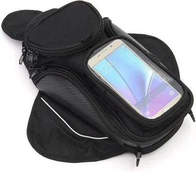 Productafbeelding van Motortas, tanktas: Waterdichte, magnetische motorfiets tanktas met telefoonhouder – 48,5 x 36 cm