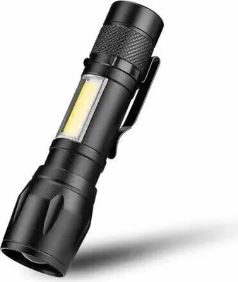 Produktbild von MINI Taschenlampe LED Cree Zoom Polizei 1000 Meter Leuchtweite inkl. Akku USB