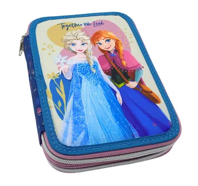 Produktbild von Zweistöckiger Schuletui Frozen – ausgestattet