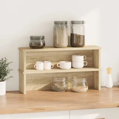 Zdjęcie produktu dla vidaXL Półki kuchenne sztaplowane 2 szt. dąb sonoma 50x15x16 cm